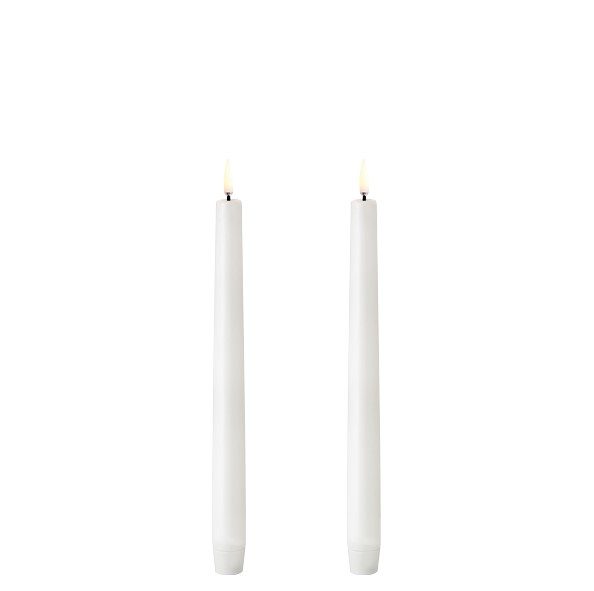 Duo de Bougies LED WHITE 2.5 x 25 cm